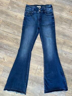 Buckle BKE Parker Super Flare 28 X 38 1/2 Women’s High-Rise Blue Jeans Cowboy